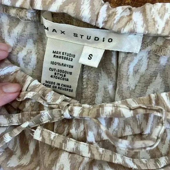 Max Studio Silky Patterned Pants S - Picture 6 of 11